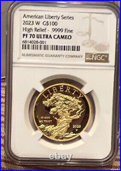 2023 W $100 Gold American Liberty High Relief NGC PF70 ULTRA CAMEO