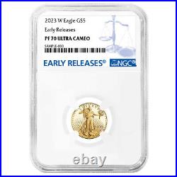 2023-W Proof $5 American Gold Eagle 1/10 oz NGC PF70UC ER Blue Label