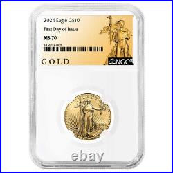 2024 $10 American Gold Eagle 1/4 oz NGC MS70 FDI ALS Label 2024 $10 American Gold Eagle 1/4 oz NGC MS70 FDI ALS Label