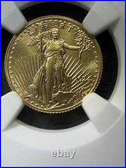 2024 1/10 Oz Gold Eagle $5 NGC MS70 Perfect Grade. 999 Fine Gold
