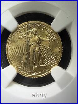 2024 1/10 Oz Gold Eagle $5 NGC MS70 Perfect Grade. 999 Fine Gold