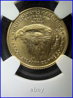 2024 1/10 Oz Gold Eagle $5 NGC MS70 Perfect Grade. 999 Fine Gold