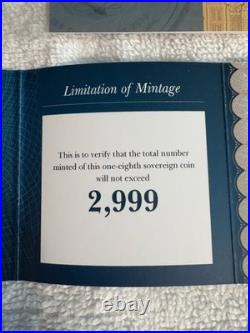 2024 1/8 Gold Sovereign Britain's salute to the Spitfire. Metal Inclusion