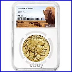 2024 $50 American Gold Buffalo NGC MS69 Buffalo Label