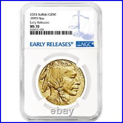 2024 $50 American Gold Buffalo NGC MS70 ER Blue Label