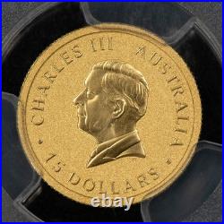 2024 $5 Australia 1/10 oz Gold Coin Kangaroo P125 Privy NGC MS 69 G6174