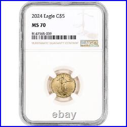 2024 American Gold Eagle 1/10 oz $5 NGC MS70