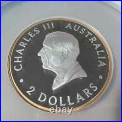 2024 Australia 2 oz Proof Gold Gilt NGC PF70 FDI 125th Anniversary Large Slab