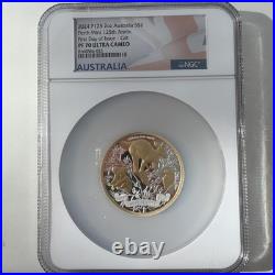2024 Australia 2 oz Proof Gold Gilt NGC PF70 FDI 125th Anniversary Large Slab