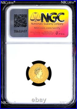 2024 Australia Bullion GOLD $15 Lunar Year of the Dragon NGC MS70 1/10oz Coin FR