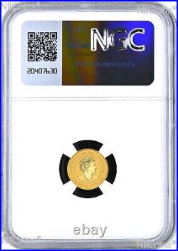 2024 Australia Bullion GOLD $5 Lunar Year of the Dragon NGC MS70 1/20oz Coin FR