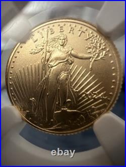 2024 Eagle G$5 NGC MS70 1/10th Oz Gold Coin FLAWLESS