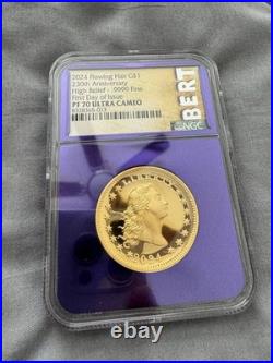 2024 Flowing Hair $1 1 Oz Gold High Relief Ngc Pf70 Ultra Cameo Early Release 2024 Flowing Hair $1 1 Oz Gold High Relief Ngc Pf70 Ultra Cameo Early Release