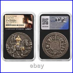 2024 Genghis Khan 2 oz High Relief Silver Antiqued & Gold Gilded NGC MS70 2024 Genghis Khan 2 oz High Relief Silver Antiqued & Gold Gilded NGC MS70