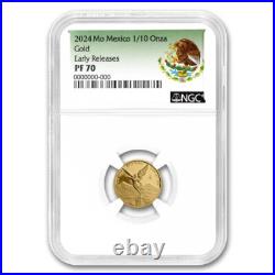 2024 Mexico 1/10 oz Gold Libertad PF-70 NGC (ER, Coat of Arms) 2024 Mexico 1/10 oz Gold Libertad PF-70 NGC (ER, Coat of Arms)