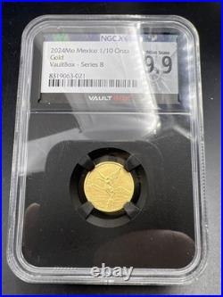 2024 Mo Mexico 1/10 Oz Gold Libertad Coin NGC Vaultbox 9.9 (MS69) Gem BU