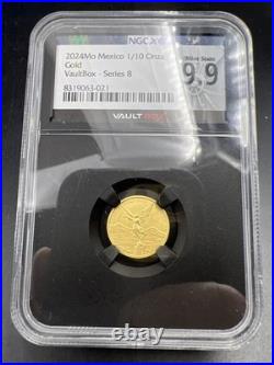 2024 Mo Mexico 1/10 Oz Gold Libertad Coin NGC Vaultbox 9.9 (MS69) Gem BU