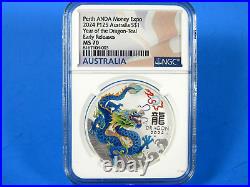 2024 P Australia, 2-Coin Set, Teal & Gold, YOTD NGC Pf 70 Ucam Early Releases