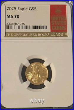 2025 1/10 oz American Gold Eagle MS-70 NGC