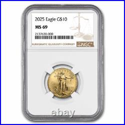 2025 1/4 oz American Gold Eagle MS-69 NGC 2025 1/4 oz American Gold Eagle MS-69 NGC