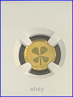 2025 1 Gram. 9999 Palau Gold 4 Four Leaf Clover Coin Gold LuckReal Clover NGC 70