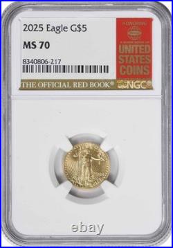 2025 $5 American Gold Eagle MS70 NGC