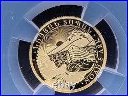2025 ARMENIA 100 Dram 1 GRAM. 999 Gold Noah's Ark Coin VAULTBOX HIT NGC MS70