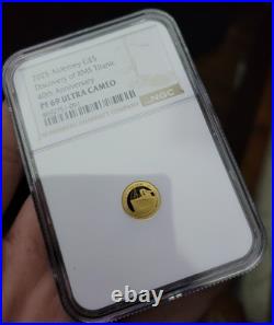 2025 Aldemey NGC PF69 40th Anniversary Titanic Coin ½G. 9999 Gold Coin