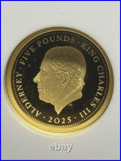 2025 Alderney £5 Gold Titanic 40th Anniversary NGC PF69 Ultra Cameo Proof Coin