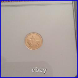 2025 Alderney £5 Una & the Lion Gold 0.5g. 999 NGC PF69 Ultra Cameo