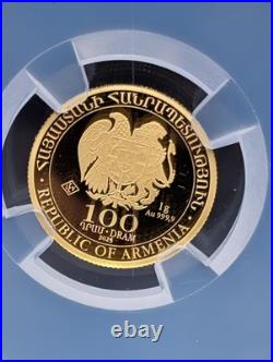 2025 Armenia 100 Dram 1 gram Gold Noah's Ark Coin EDC CASE HIT NGC MS70 FLAWLESS 2025 Armenia 100 Dram 1 gram Gold Noah's Ark Coin EDC CASE HIT NGC MS70 FLAWLESS