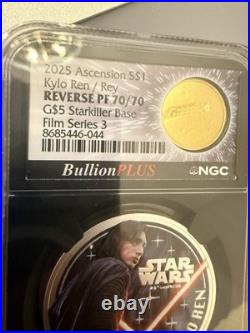 2025 Ascension S $1 Kylo Ren/Rey G $5 Starkiller Film Series 3 Reverse PF 70/70