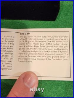 2025 CA Silver Maple Leaf UHRRP Pulsating Forest Rose-Gold Gilt PF70 FDOI Signed