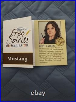 2025 Free Spirit Series 5 OZ. Wild Mustang # 394 of 499 produced. Zaiken sig