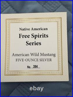 2025 Free Spirit Series 5 OZ. Wild Mustang # 394 of 499 produced. Zaiken sig