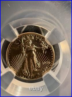 2025 Gold Eagle $5 Coin -1/10oz Gold NGC MS 70 EDC Label