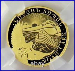 2025 LEV GOLD ARMENIA 100 DRAM NOAH'S ARK 1g COIN NGC MS 70 RED CORE