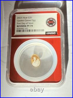 2025 Niue G$1 Golden Goose Egg FDOI (Only 250 Minted) Super Rare/Offers Accepted 2025 Niue G$1 Golden Goose Egg FDOI (Only 250 Minted) Super Rare/Offers Accepted
