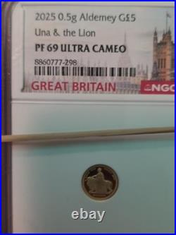 2025 Pf 69 Ultra Cameo Una And The Lion Gold Coin