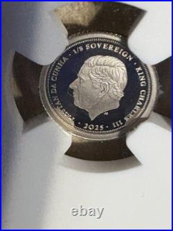 2025 VE Day 80th Anniv. 1/8th gold, palladium sovereign PF 70 UCAM
