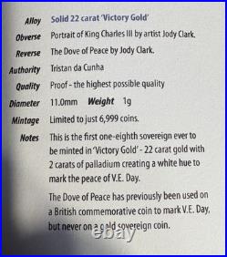 2025 VE Day 80th Anniv. 1/8th gold, palladium sovereign PF 70 UCAM