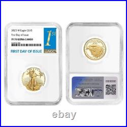 2025-W Proof $10 American Gold Eagle 1/4 oz NGC PF70UC FDI First Label