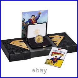 2025-W Proof $50 Superman DC Comics 1/2 oz Gold Coin Box OGP & COA