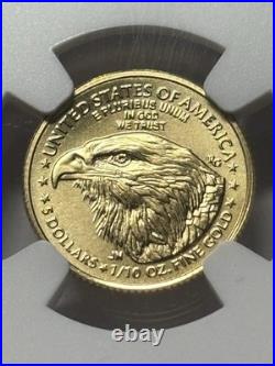 2026 $5 American Gold Eagle 1/10 oz NGC MS69 Official Red Book Label