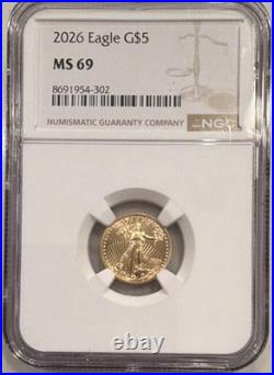 2026 $5 American Gold Eagle MS69 NGC