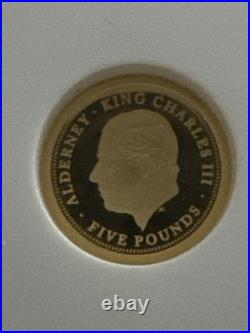 2026 Alderney £5 Queen E II / 100th Birthday Gold Coin NGC PF69.5g Gold