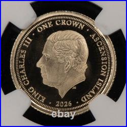 2026 Gold Ascension Crown Queen Elizabeth II 100th Anniv- NGC PF 69 UC G6367