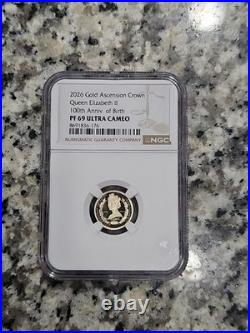 2026 Gold Ascension Crown Queen Elizabeth II 100th Anniv-NGC PF 69 Ultra Cameo