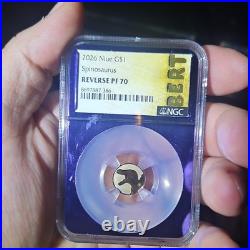 2026 Niue $1 Gold Spinosaurus Coin NGC Reverse PF70 Beryl Label