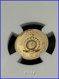 2026 Niue G$1 Pteranodon Gold Coin Graded By NGC Reverse PF70
